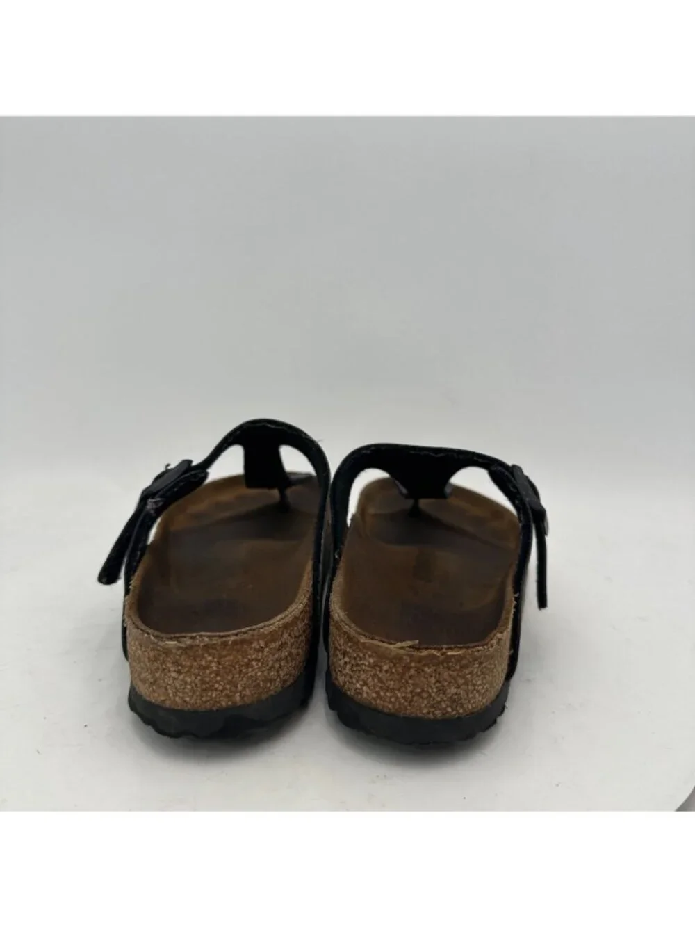 Birkenstock Gizeh Women Size 35 Black Birko-Flor T Strap Thong Leather Sandal